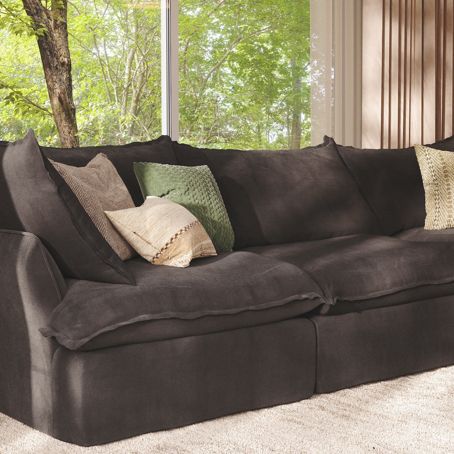 CloudComfort™ Modular Washable Luxe Sofa - 3 Seater Sofa