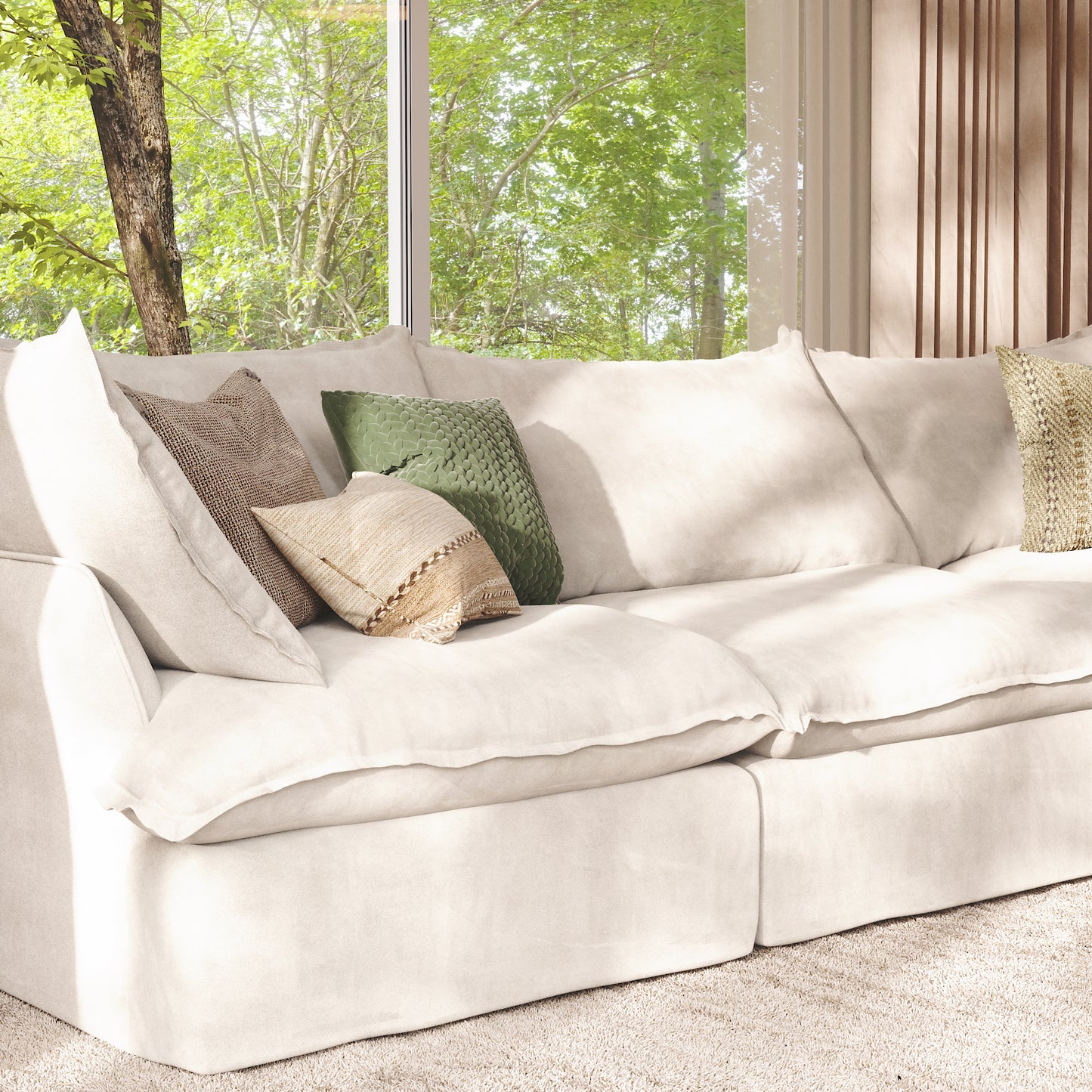 CloudComfort™ Modular Washable Luxe Sofa - 3 Seater Sofa