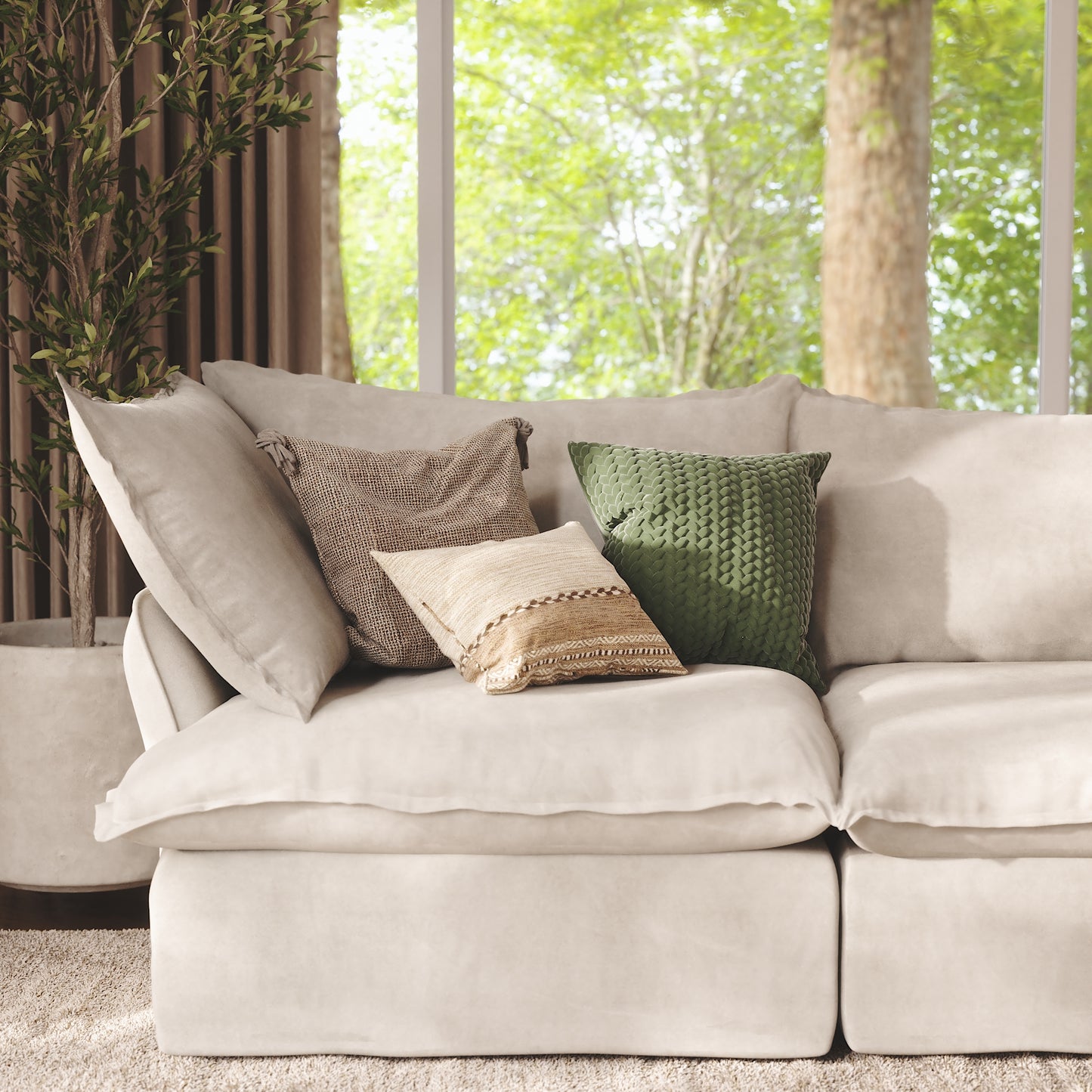 CloudComfort™ Modular Washable Luxe Sofa - 3 Seater Sofa