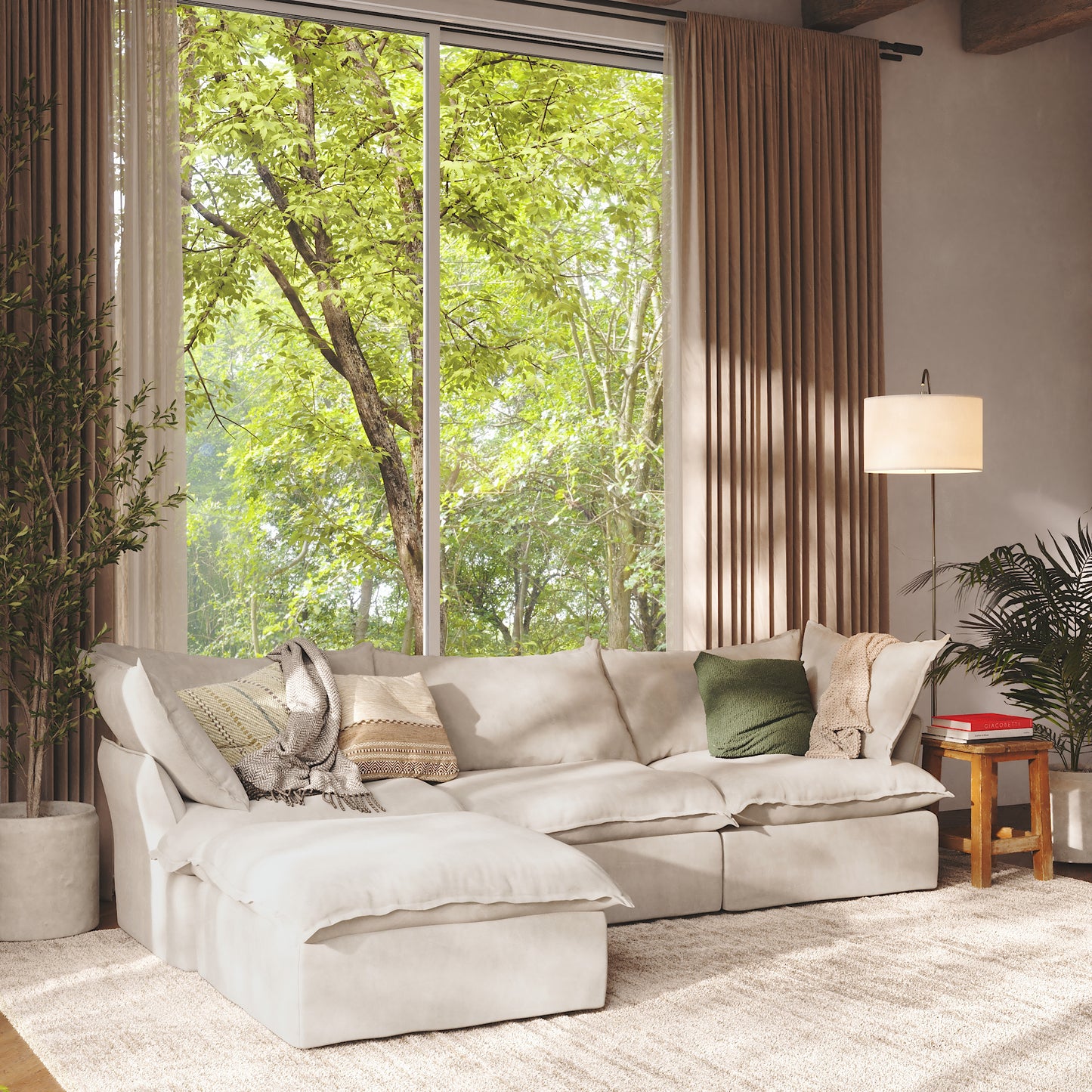 CloudComfort™ Modular Washable Luxe Sofa - 3 Seater Chaise
