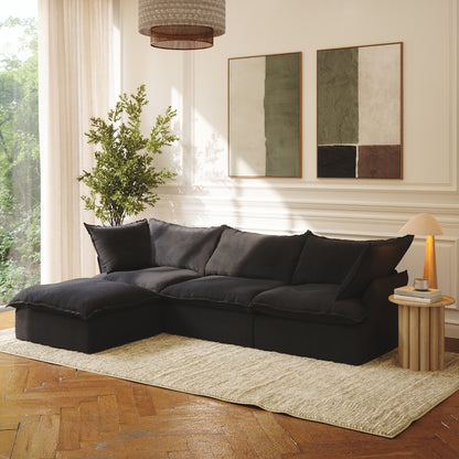 CloudComfort™ Modular Washable Luxe Sofa - 3 Seater Chaise