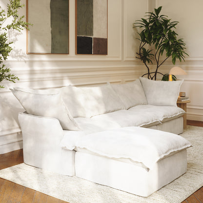 CloudComfort™ Modular Washable Luxe Sofa - 3 Seater Chaise
