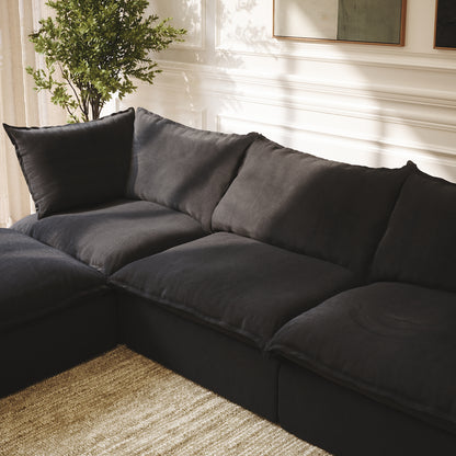 CloudComfort™ Modular Washable Luxe Sofa - 3 Seater Chaise