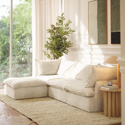CloudComfort™ Modular Washable Luxe Sofa - 3 Seater Chaise