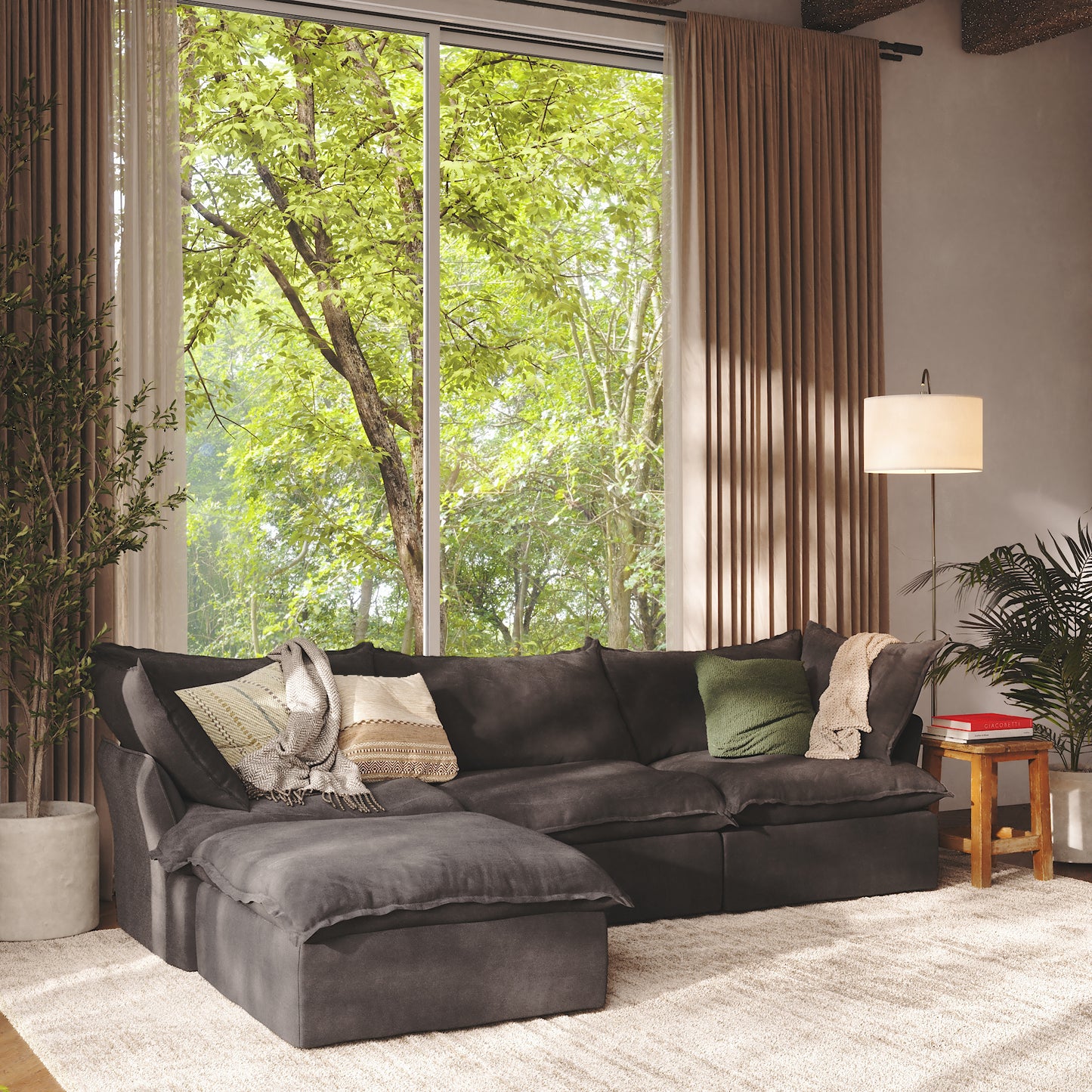 CloudComfort™ Modular Washable Luxe Sofa - 3 Seater Chaise