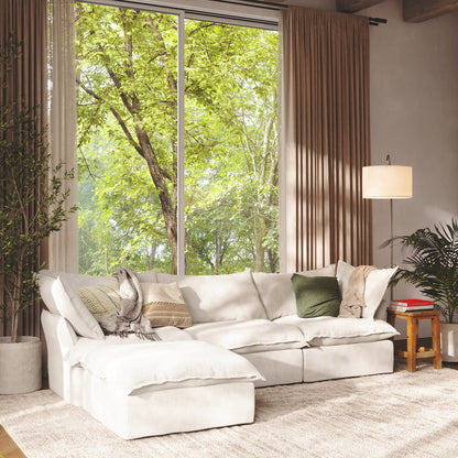 CloudComfort™ Modular Washable Luxe Sofa - 3 Seater Chaise