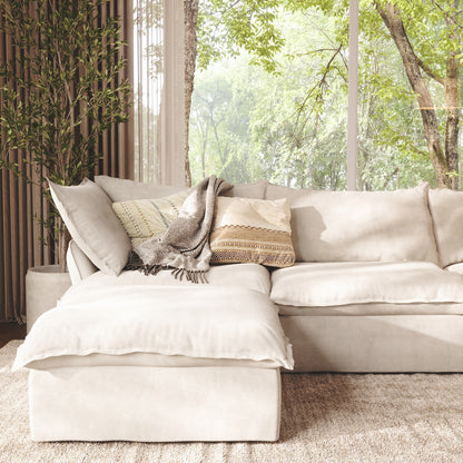 CloudComfort™ Modular Washable Luxe Sofa - 3 Seater Chaise