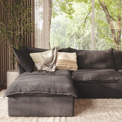CloudComfort™ Modular Washable Luxe Sofa - 3 Seater Chaise