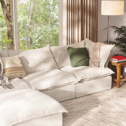 CloudComfort™ Modular Washable Luxe Sofa - 3 Seater Chaise