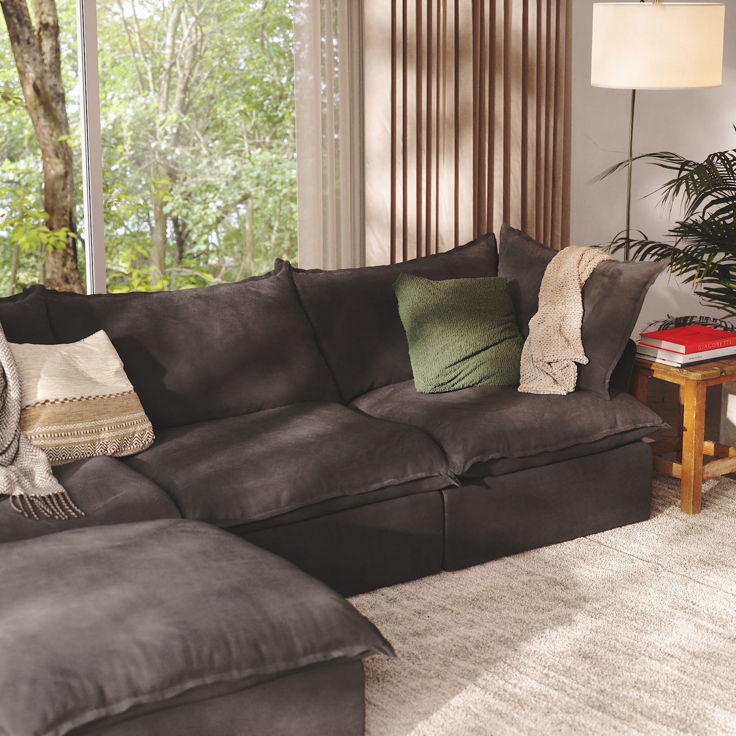 CloudComfort™ Modular Washable Luxe Sofa - 3 Seater Chaise