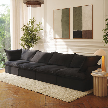 CloudComfort™ Modular Washable Luxe Sofa - 4 Seater