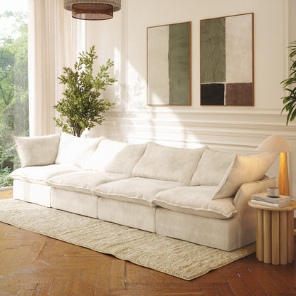 CloudComfort™ Modular Washable Luxe Sofa - 4 Seater