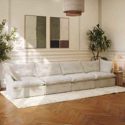 CloudComfort™ Modular Washable Luxe Sofa - 4 Seater