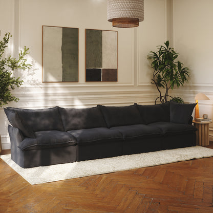 CloudComfort™ Modular Washable Luxe Sofa - 4 Seater