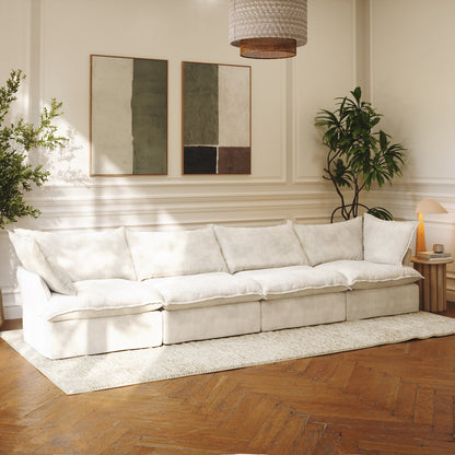 CloudComfort™ Modular Washable Luxe Sofa - 4 Seater