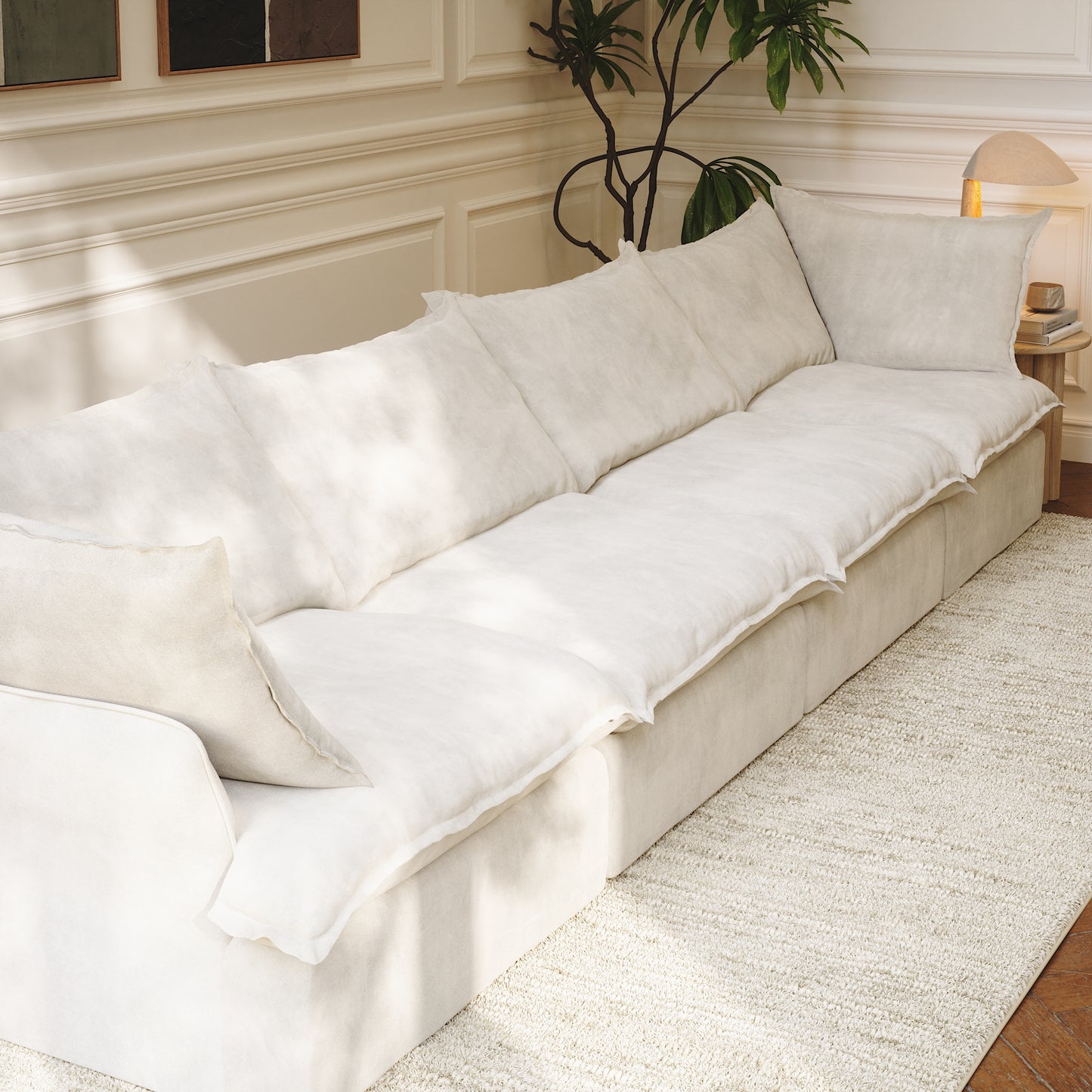 CloudComfort™ Modular Washable Luxe Sofa - 4 Seater