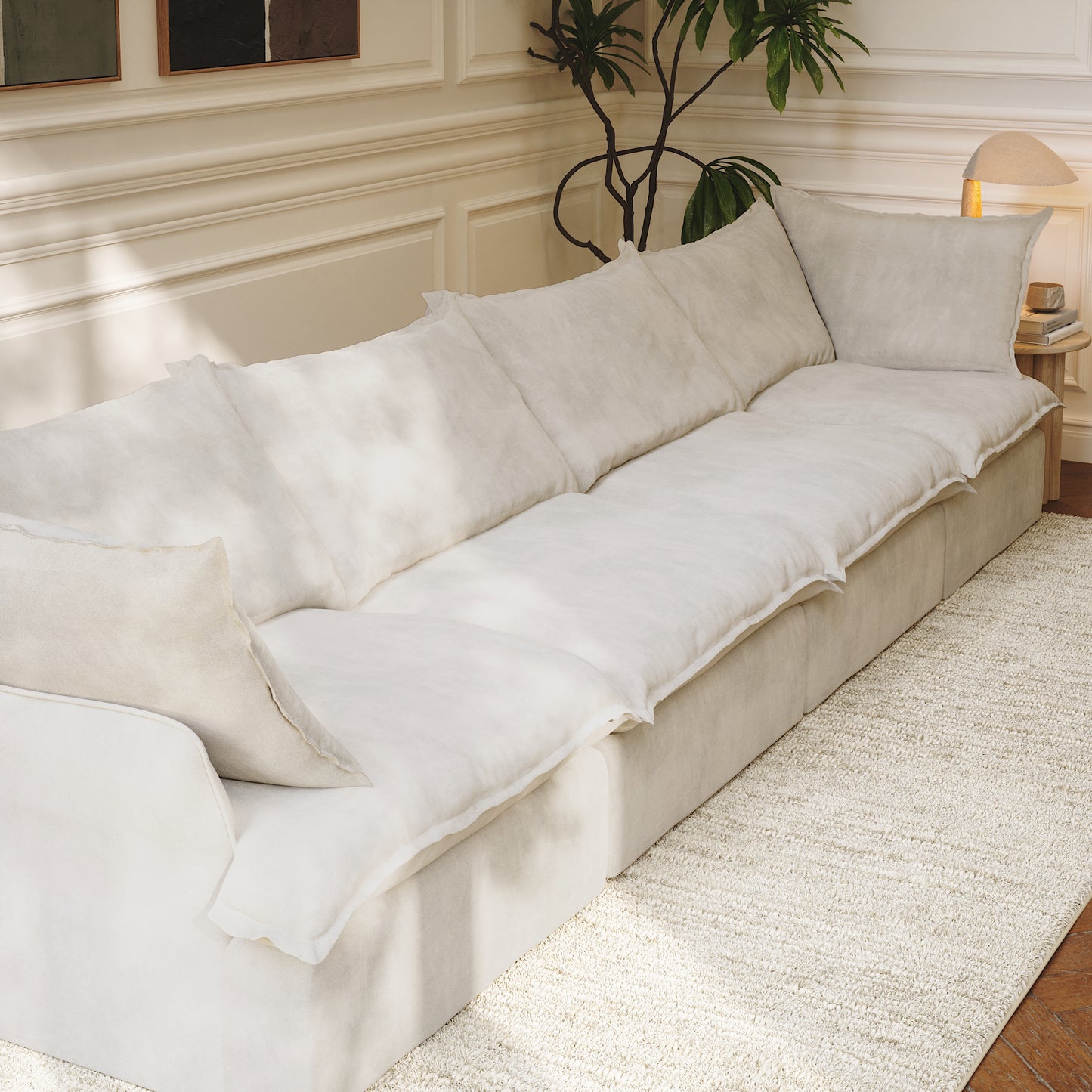 CloudComfort™ Modular Washable Luxe Sofa - 4 Seater
