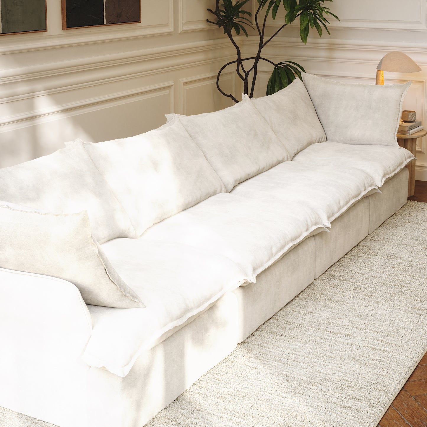 CloudComfort™ Modular Washable Luxe Sofa - 4 Seater