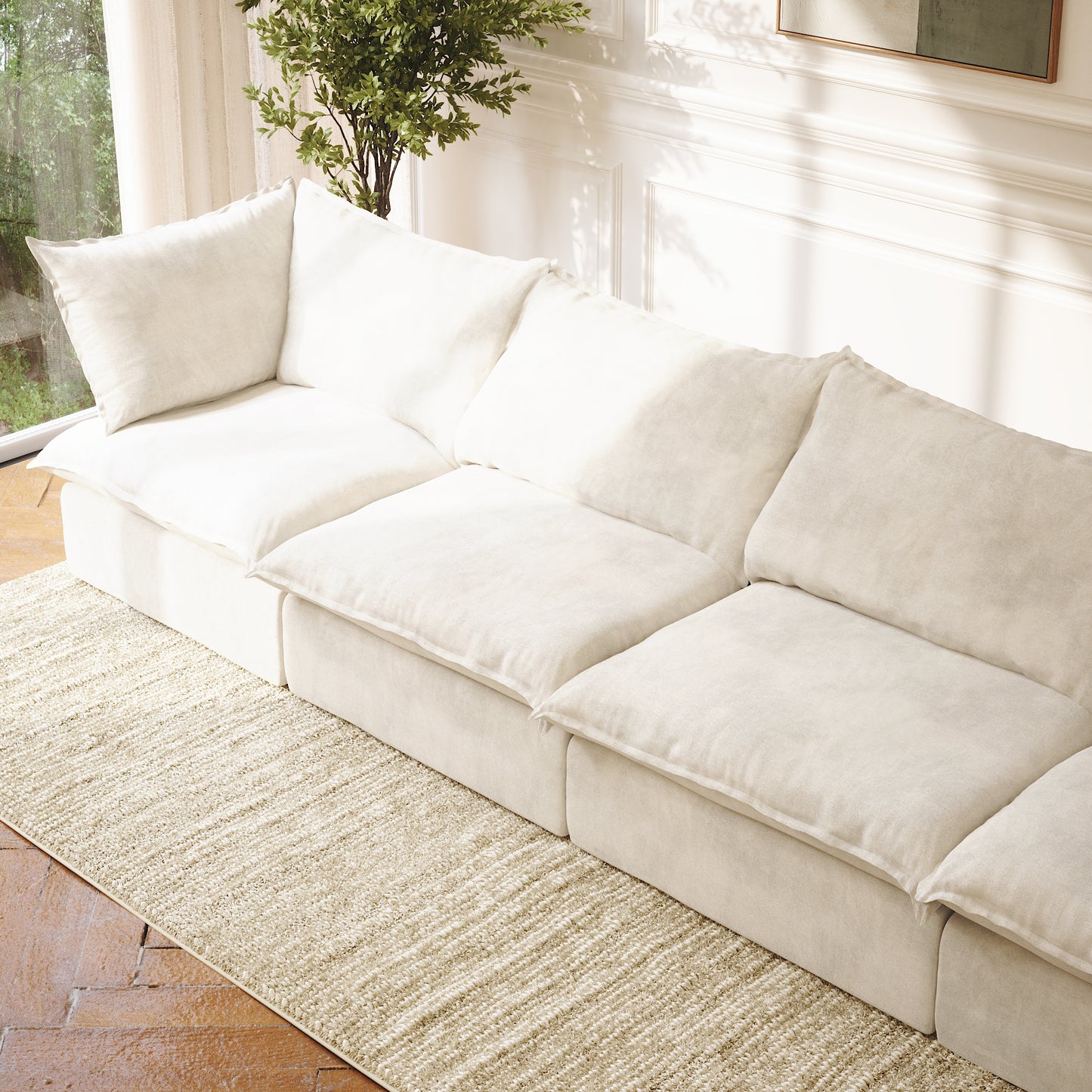 CloudComfort™ Modular Washable Luxe Sofa - 4 Seater