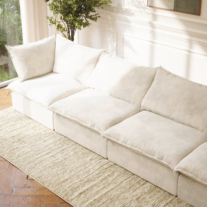 CloudComfort™ Modular Washable Luxe Sofa - 4 Seater