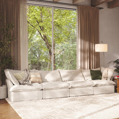 CloudComfort™ Modular Washable Luxe Sofa - 4 Seater