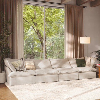 CloudComfort™ Modular Washable Luxe Sofa - 4 Seater