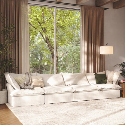 CloudComfort™ Modular Washable Luxe Sofa - 4 Seater