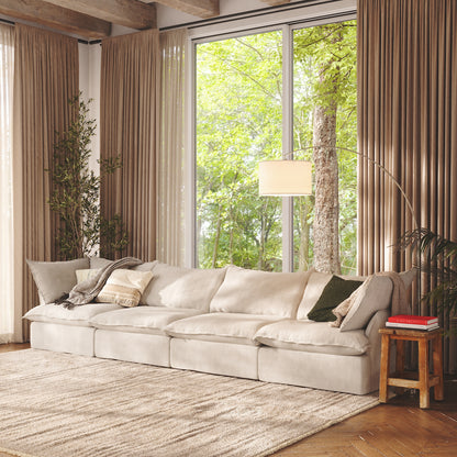 CloudComfort™ Modular Washable Luxe Sofa - 4 Seater