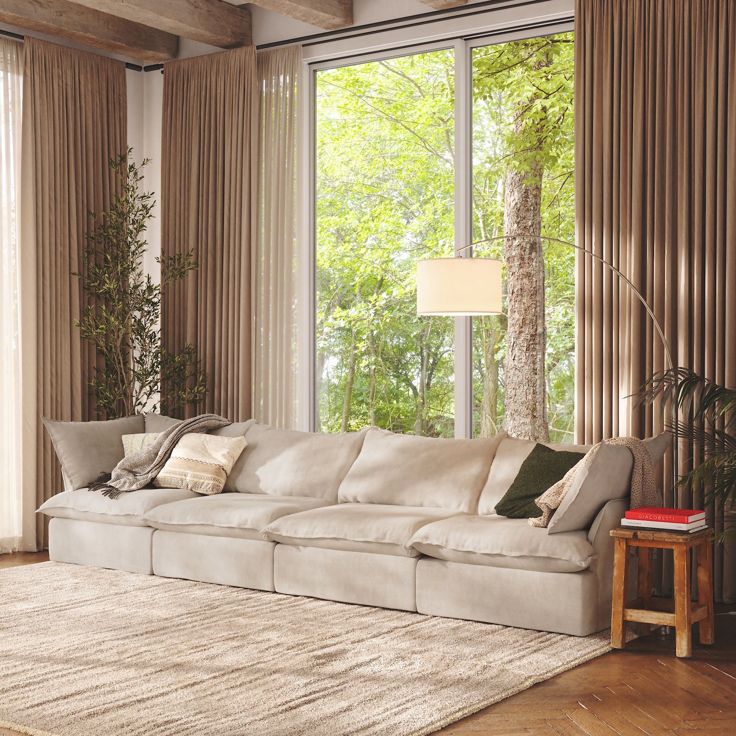 CloudComfort™ Modular Washable Luxe Sofa - 4 Seater