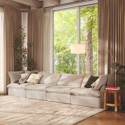 CloudComfort™ Modular Washable Luxe Sofa - 4 Seater
