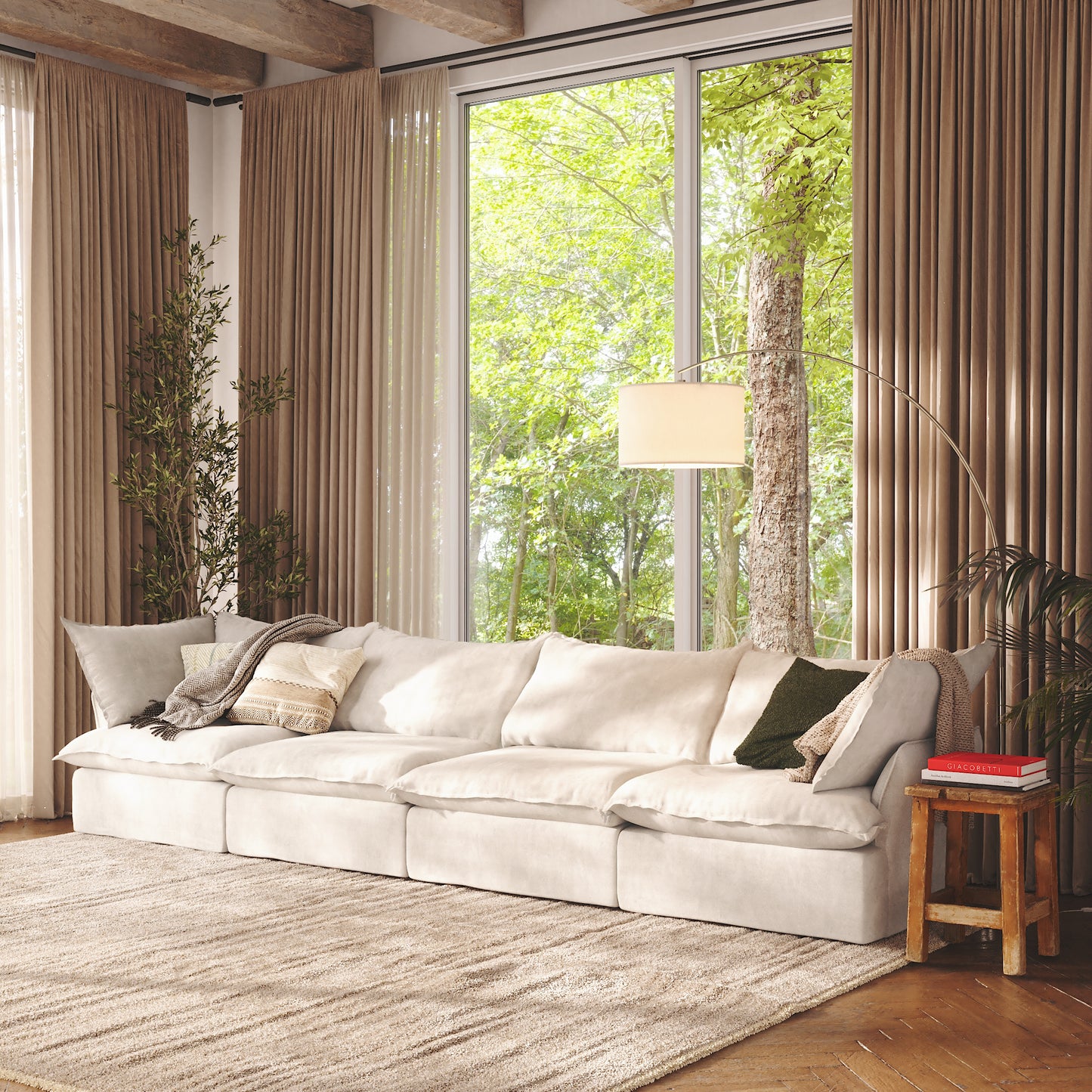 CloudComfort™ Modular Washable Luxe Sofa - 4 Seater