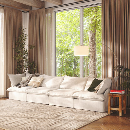 CloudComfort™ Modular Washable Luxe Sofa - 4 Seater