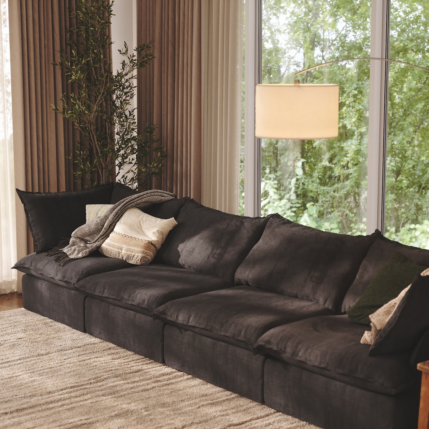 CloudComfort™ Modular Washable Luxe Sofa - 4 Seater