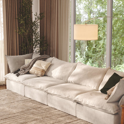 CloudComfort™ Modular Washable Luxe Sofa - 4 Seater