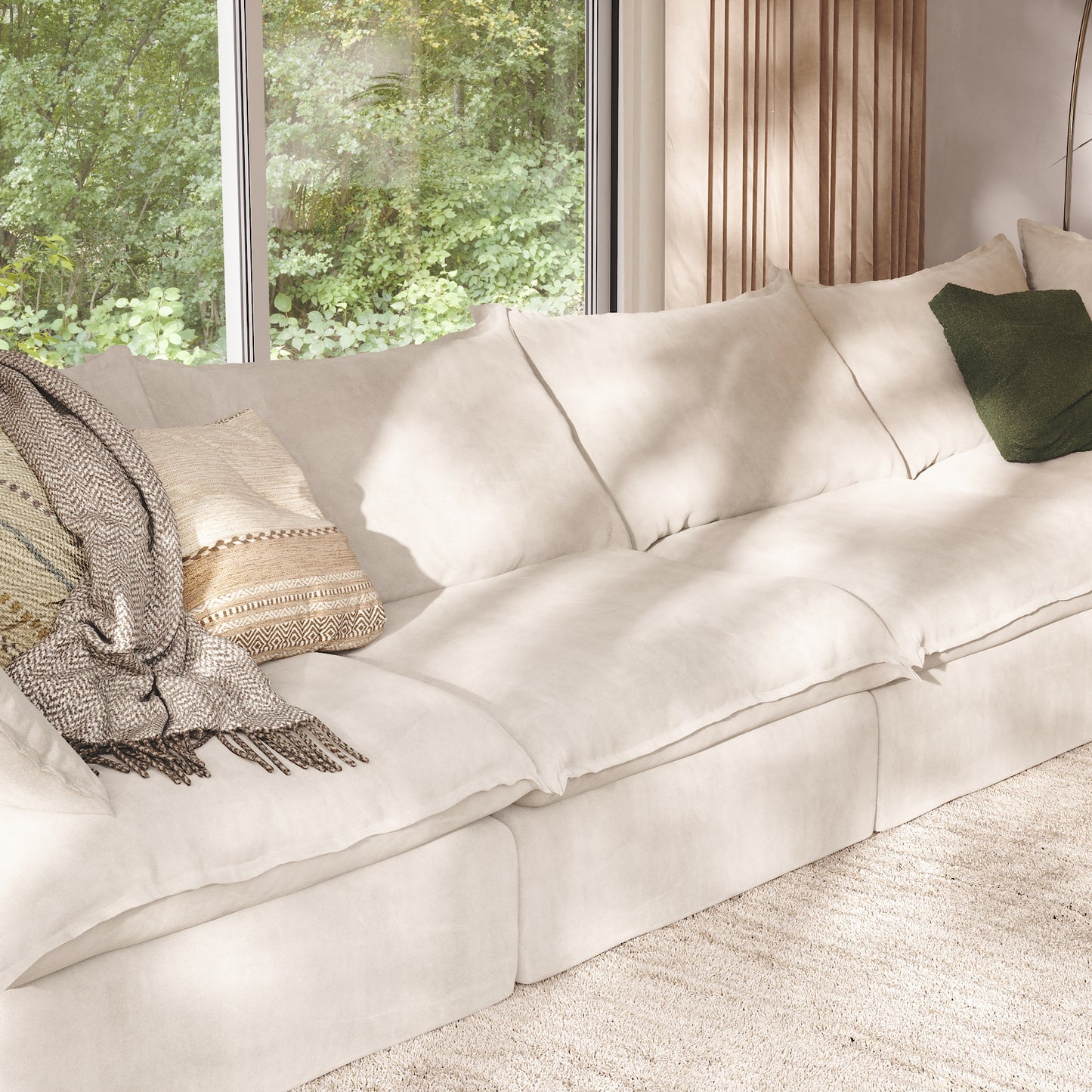 CloudComfort™ Modular Washable Luxe Sofa - 4 Seater