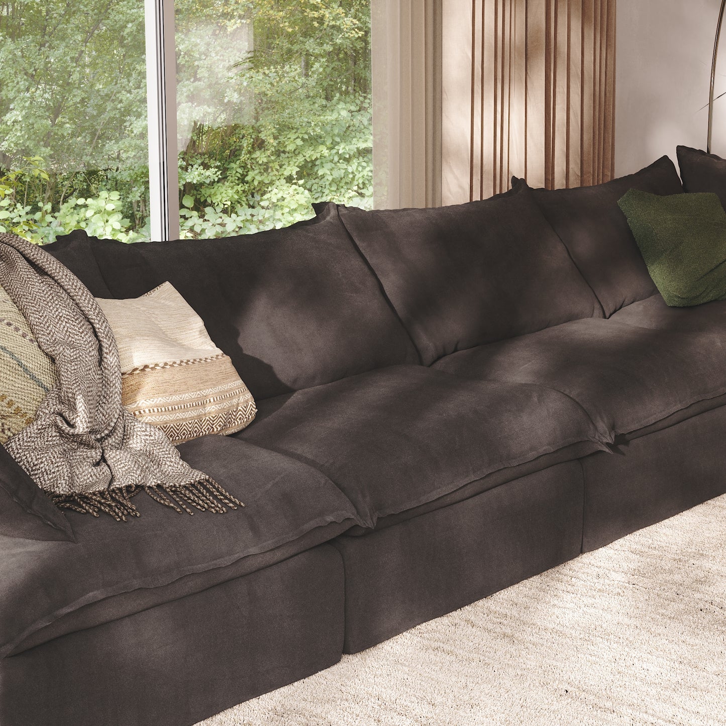 CloudComfort™ Modular Washable Luxe Sofa - 4 Seater