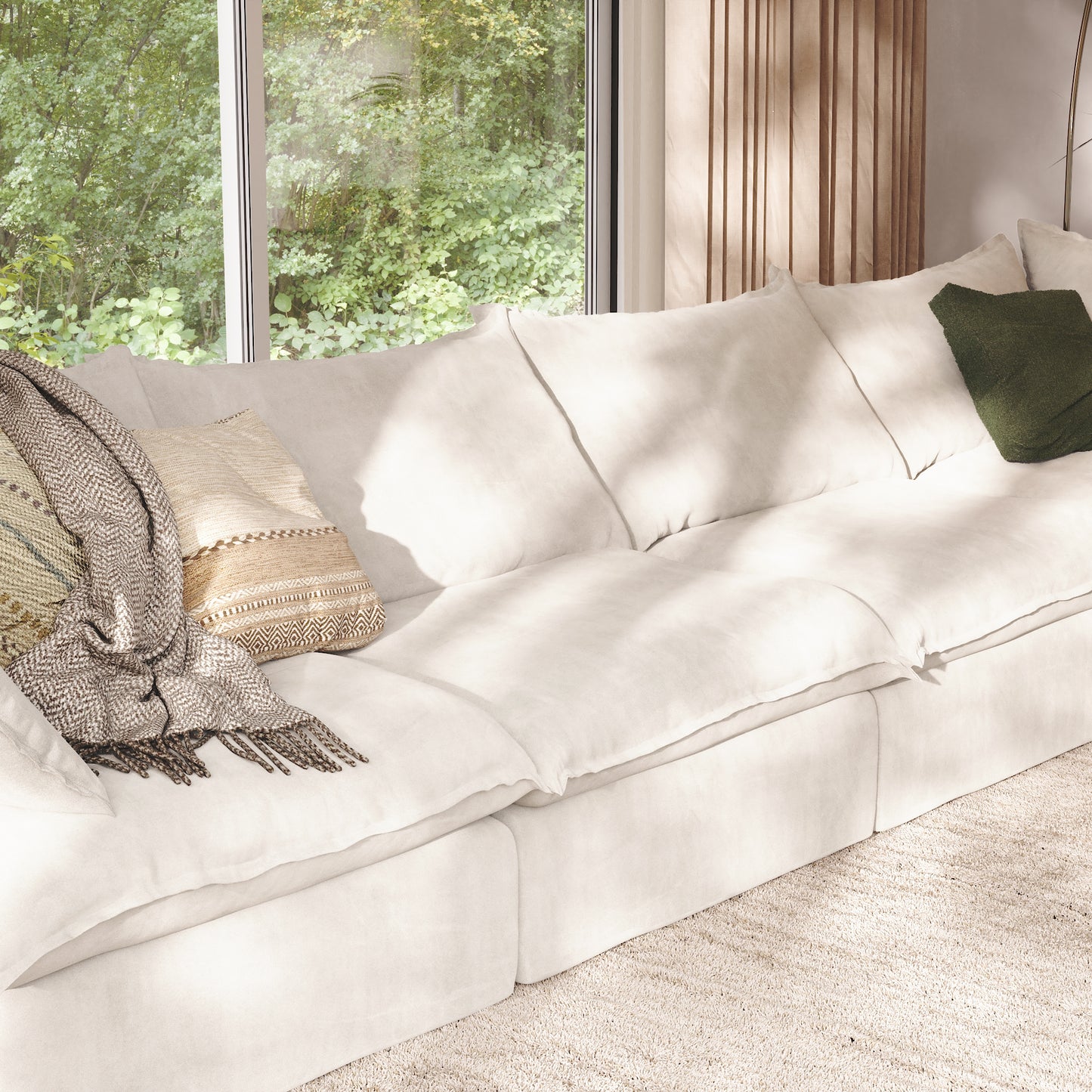 CloudComfort™ Modular Washable Luxe Sofa - 4 Seater
