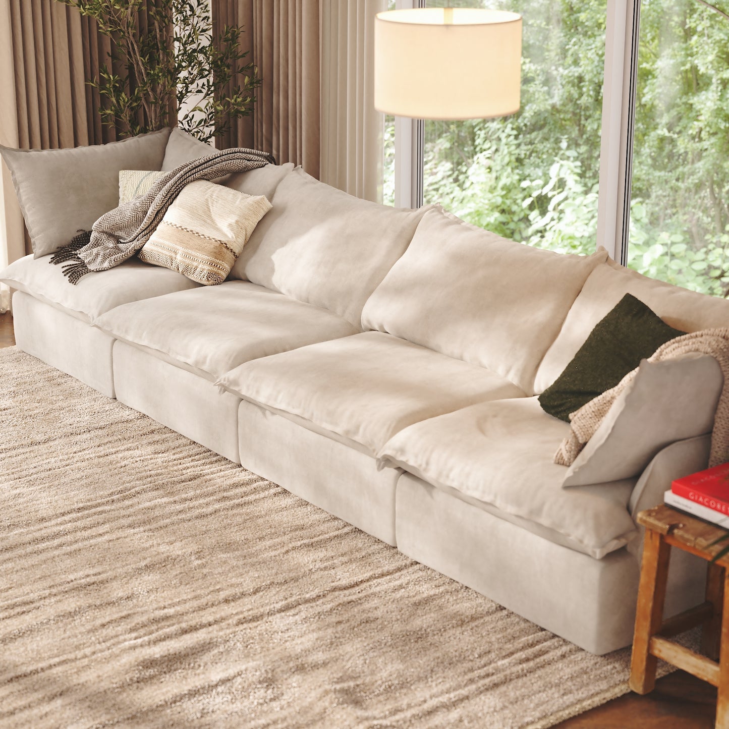 CloudComfort™ Modular Washable Luxe Sofa - 4 Seater