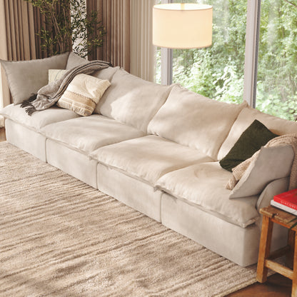 CloudComfort™ Modular Washable Luxe Sofa - 4 Seater