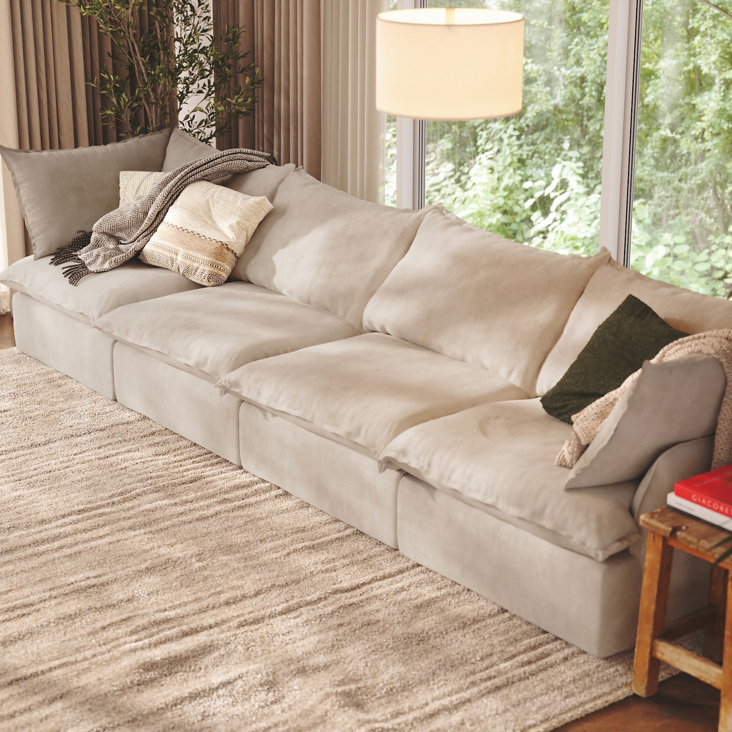 CloudComfort™ Modular Washable Luxe Sofa - 4 Seater