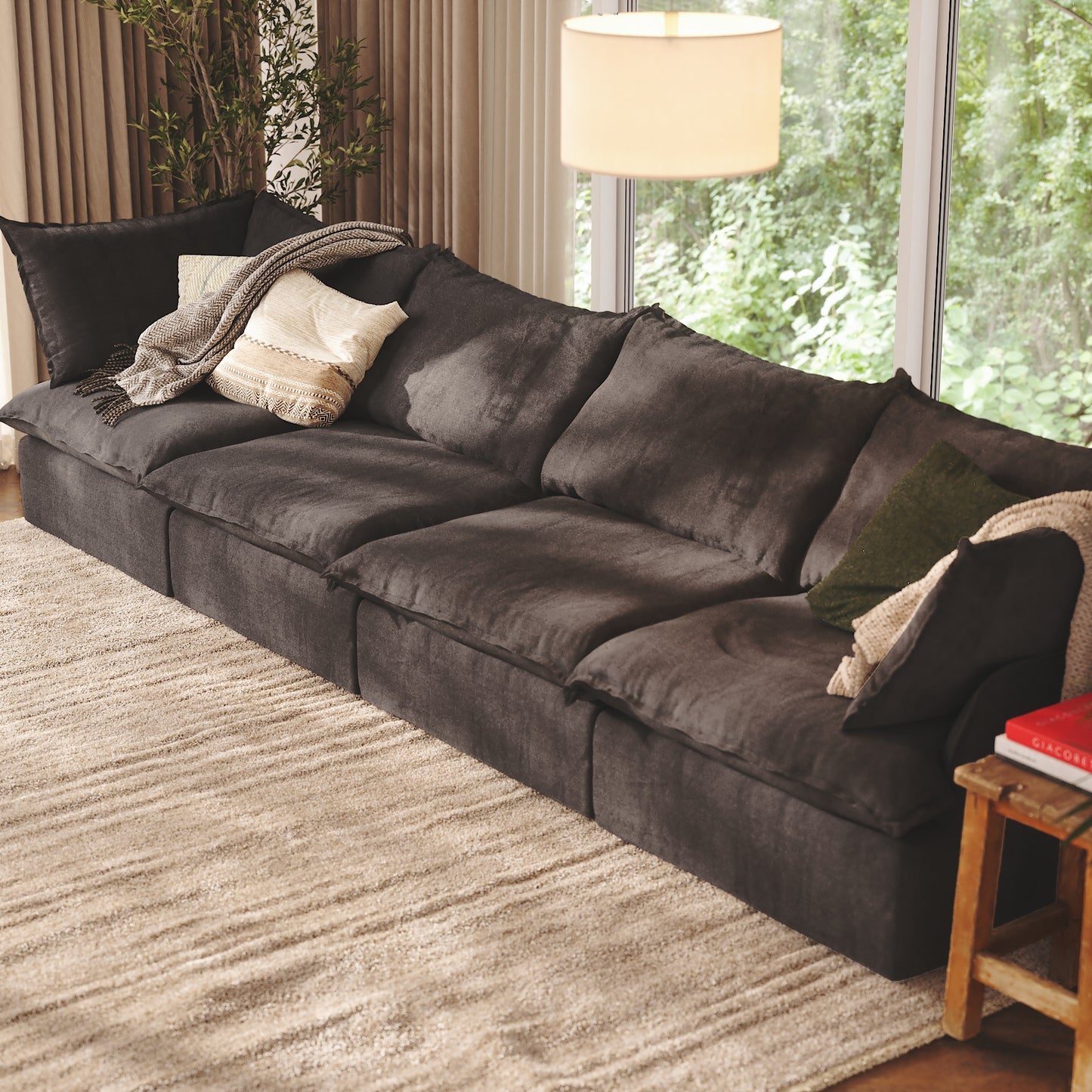 CloudComfort™ Modular Washable Luxe Sofa - 4 Seater