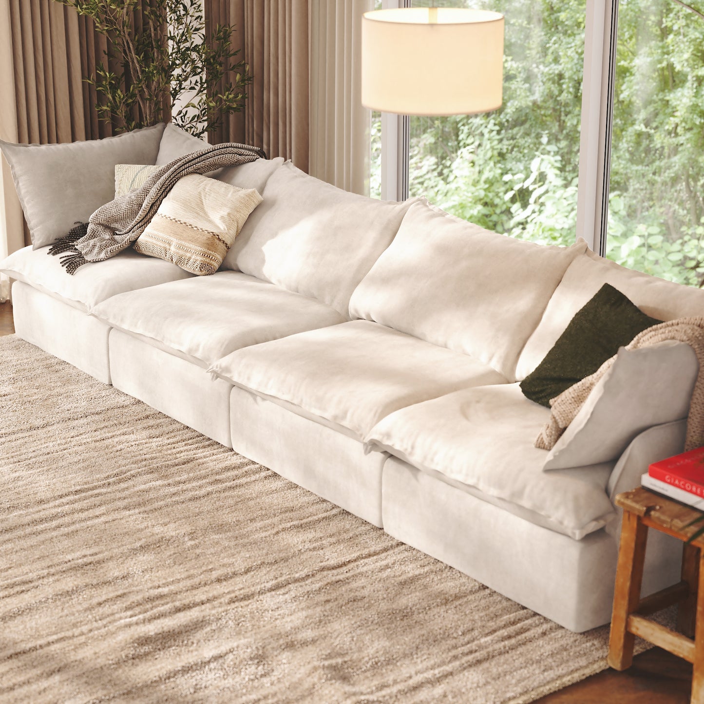 CloudComfort™ Modular Washable Luxe Sofa - 4 Seater
