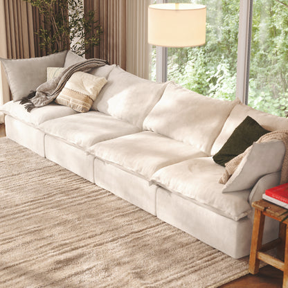 CloudComfort™ Modular Washable Luxe Sofa - 4 Seater