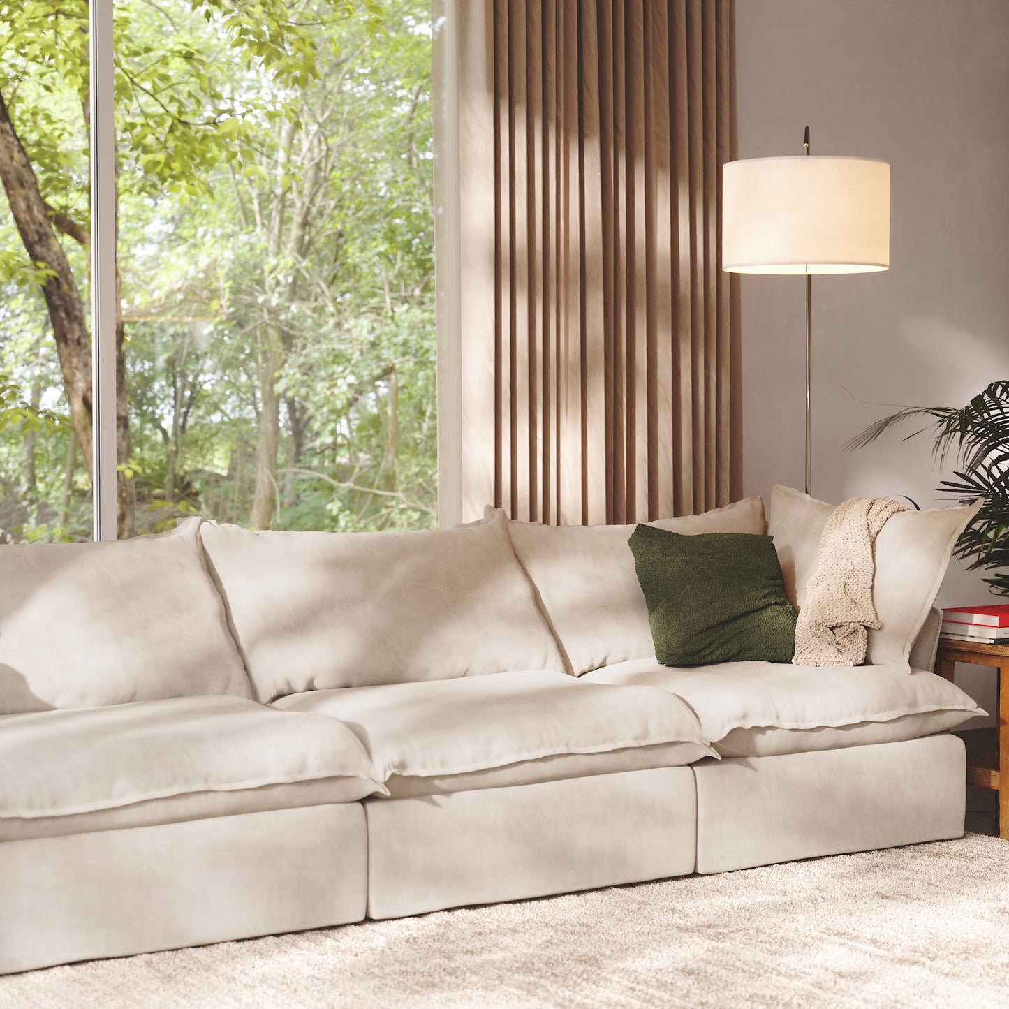 CloudComfort™ Modular Washable Luxe Sofa - 4 Seater