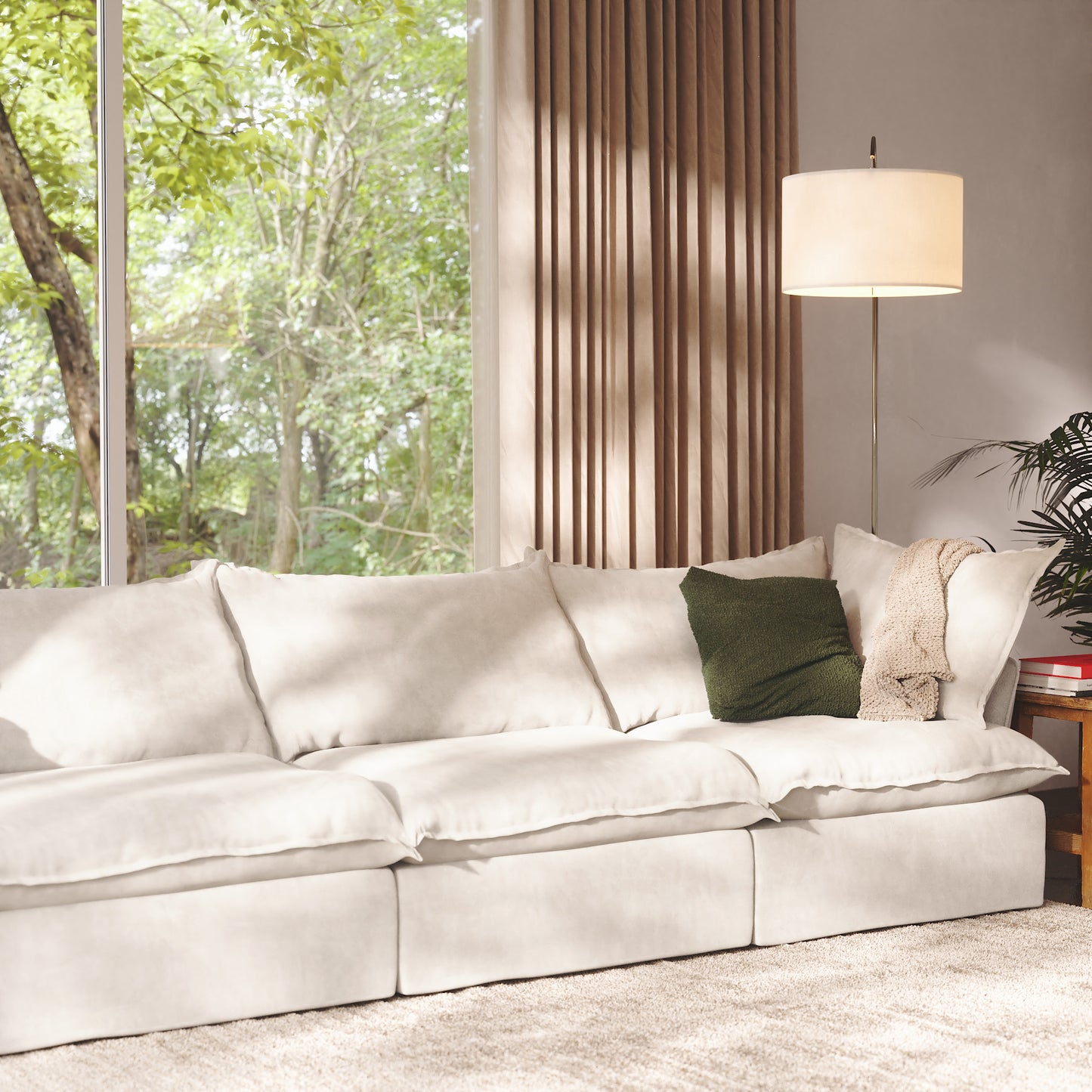 CloudComfort™ Modular Washable Luxe Sofa - 4 Seater