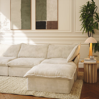 CloudComfort™ Modular Washable Luxe Sofa - 4 Seater Chaise