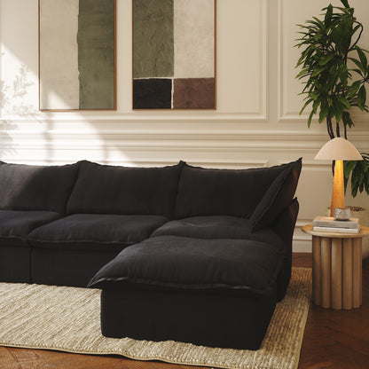 CloudComfort™ Modular Washable Luxe Sofa - 4 Seater Chaise