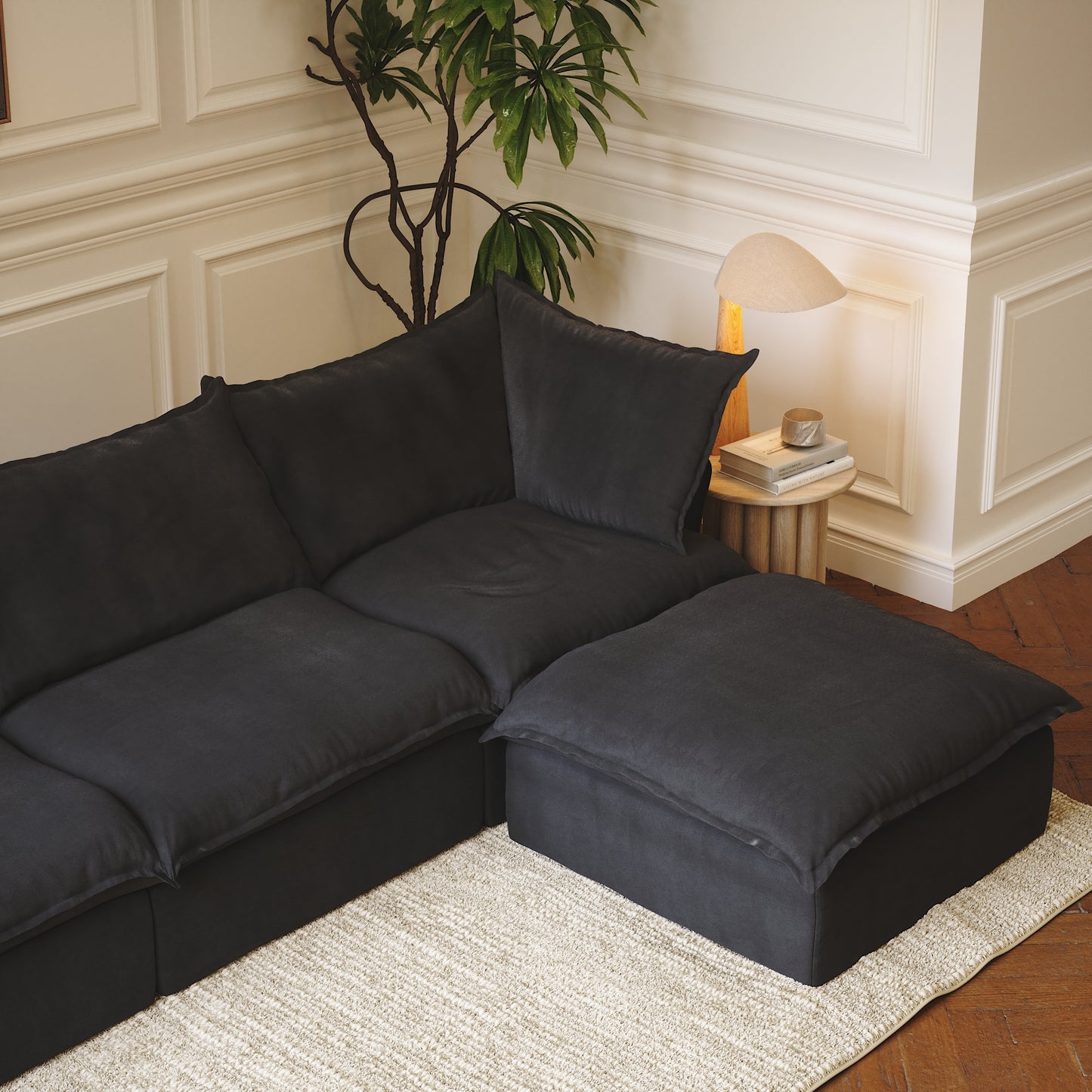 CloudComfort™ Modular Washable Luxe Sofa - 4 Seater Chaise