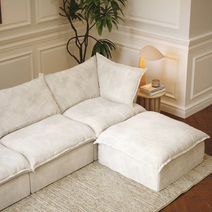 CloudComfort™ Modular Washable Luxe Sofa - 4 Seater Chaise