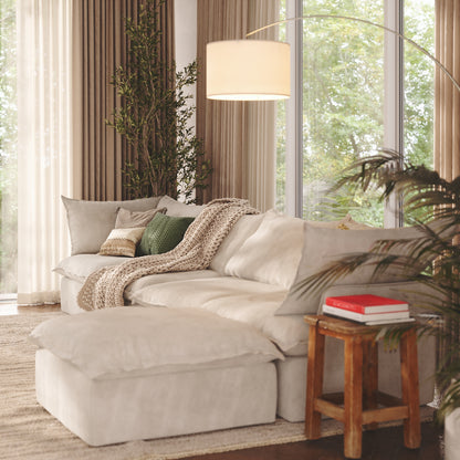 CloudComfort™ Modular Washable Luxe Sofa - 4 Seater Chaise